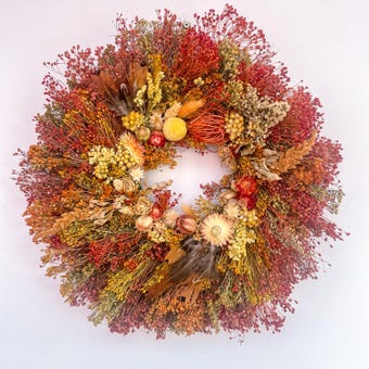 'Fall Feathers' Pre-Made Wreath